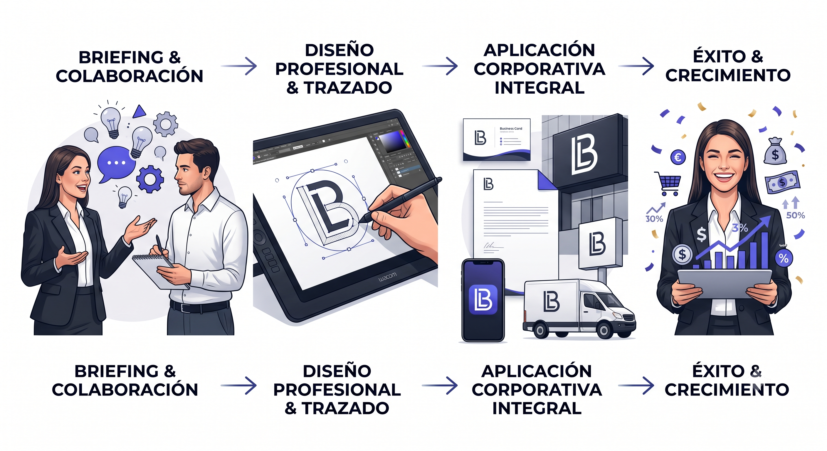 Proceso creativo de logotipos